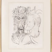 Max Beckmann, Christus und Pilatus, 1946, Lithografie auf Bütten, 56,6 x 45,7 cm, nummeriert und signiert, Foto: Bode Galerie