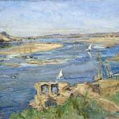 Max Slevogt, Der Nil bei Assuan, 1914, Öl auf Leinwand, 73,5 x 96 cm, Staatliche Kunstsammlungen Dresden, Galerie Neue Meister, Dresden
