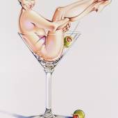 Mel Ramos, Martini Miss 2, 2004/Ed. of 199, Lithograph 67,7 x 44,5 cm