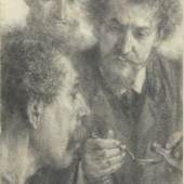 Adolph Menzel (1815–1905) Die Medizin, 1898 Kreide und Kohle auf Papier, 220 x 130 mm © Privatsammlung in der Hamburger Kunsthalle Foto: Christoph Irrgang