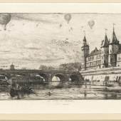 Charles Meryon (1821-1868), LePont-au-Change, (Die Wechslerbrücke), 1854 Radierung, © HamburgerKunsthalle/ bpk, Photo: Christoph Irrgang