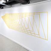MESH GRENOBLE, 2023, Paper Tape on wall, 120 x 500 cm