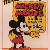 Mickey Mouse, early 1930, est. £26,000-34,000