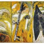 Mimmo Paladino (1948) La balena immalata | Tryptichon | 1981 Öl auf Leinwand | Insg.: 200 x 300cm Schätzpreis: 80.000 – 120.000 Euro