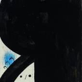 Los 3259 JOAN MIRÓ Femme aux 3 cheveux, constellation. 26. Juli 1976. Öl auf Leinwand. 27 x 19 cm. Schätzung: CHF 200’ 000 / 250’ 000 Auktionsergebnis: CHF 240’ 500