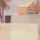 Louis Moilliet (1880–1962) Haus und Palmen in Tunis II, 1920 Aquarell, 22.9 x 27.7 cm Kunstmuseum Luzern, Schenkung Monika Widmer
