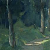 MULLEY, Oskar 1891 – 1949 Waldlichtung € 4.410 Öl auf Leinwand 80 x 70 cm
