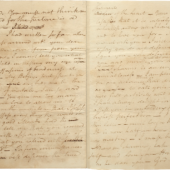 Lot 1007 Alexander Hamilton Autograph Letter Signed (“AH”) to Elizabeth Schuyler (“My Dearest Girl”); The Earliest Surviving Love Letter from Alexander Hamilton to His Future Wife Estimate $40/60,000 Sold for $118,750
