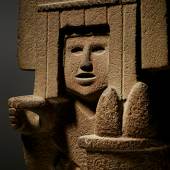 Aztec Stone Figure of the Goddess Chicomecoatl Postclassic, Circa 1300–1521 AD