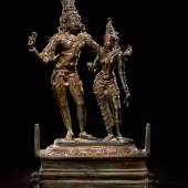 Property from the Cleveland Museum of Art,  A Bronze Group Depicting Shiva and Uma,  South India, Chola Period, 12th Century,  Estimate: 300,000–500,000 USD