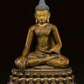 Property from a Private Swiss Collector, A Rare, Large Bronze Figure of Buddha Shakyamuni,   Tibet, 13th/14th Century,  Estimate: 300,000–500,000 USD
