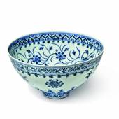 N10644, An Exceptional and Rare Blue and White 'Floral' Bowl
