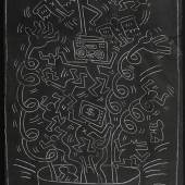  Subway drawing, 1985 Kreide auf Papier 105 x 210 cm