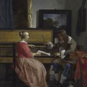 Man and woman by a virginal, Gabriel Metsu, Amsterdam, c. 1665. London, The National Gallery,