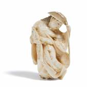 Netsuke der berühmten Tänzerin Izumo on Okuni Japan | Tôkyô, um 1900 | Kawahara Ryo | Elfenbein Taxe: 12.000 – 14.000 Euro