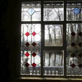 Fenster des Pavillons auf der Roseninsel in Scheeßel © Deutsche Stiftung Denkmalschutz/Kruth-Luft