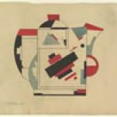 Entwurf für eine Porzellankanne, 1924 Aquarelle und Gouache auf Papier 30, 5 x 25 cm Signatur unten links