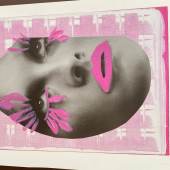 Nina Dix 2 x OT, 2022 Lack auf Magazinseite 21,5 x 29,5 cm