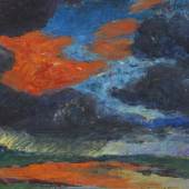 Emil Nolde Herbstwolken, Friesland Öl auf Leinwand, 1929 73,5 x 106,5 cm / 28.9 x 41.9 inches Schätzpreis: € 1.200.000-1.500.000