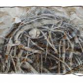 „Nest“ open-­‐air  Bild Fotoemulsion  auf  Barytpapier Collage 125  x  195  cm 2002
