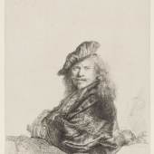 Rembrandt Harmensz. van Rijn (1606–1669) Selbstbildnis mit aufgelehntem Arm, 1639 Radierung, 205 x 164 mm Städel Museum, Frankfurt am Main Foto: Städel Museum, Frankfurt am Main