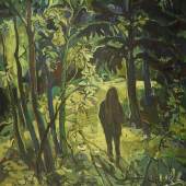 Orion Shima -Girl in the Forest- Öl auf Leinwand, oil on canvas 170 x 150 cm 2018