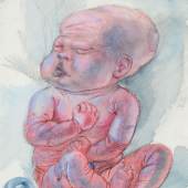 Otto Dix, Neugeborenes Kind, 1924, Aquarell