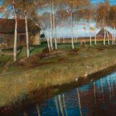 Otto Modersohn, Herbstmorgen am Moorkanal, 1895