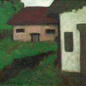 Otto Mueller Zigeunerhütten, 1928 Leimfarbe auf Leinwand 72 x 98cm Taxe: 150.000 – 200.000 Euro 