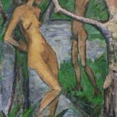 Otto Mueller (1874 – 1930) Frau und Knabe | Ca. 1922 | Leimfarbe auf Rupfen | 150,5 x 98 cm Ergebnis: € 1.016.000