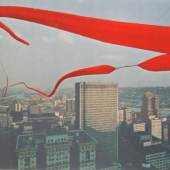 Otto Piene, Red Helium Sky Line, 1970/Ed. of 100, Serigraphy 27,5 x 40,5 cm
