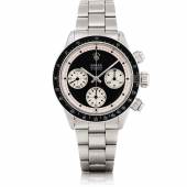 LOT 194 ROLEX ‘PAUL NEWMAN’ DAYTONA, REF 6263 STAINLESS STEEL CHRONOGRAPH WRISTWATCH WITH PAUL NEWMAN PANDA DIAL AND BRACELET CIRCA 1970  CHF 300 000-600 000/USD 303 000-610 000