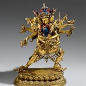  Chakrasamvara. Feuervergoldete Bronze. Tibet. 20. Jh. Gebot Lot 107 R Schätzpreis: €30.000 - €40.000