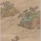  Landschaftsalbum: Bewusstes Reisen, 11 von 16 Wang Hui, Farben auf Seide, 31.5×21 cm, Qing-Dynastie Sammlung der Kunstakademie Peking © Beijing Fine Art Academy