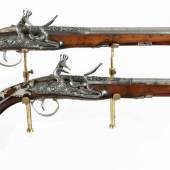 Paar prunkvolle Steinschlosspistolen von Lamotte (Fils Ainé) Saint Etienne, wohl um 1780 Aufrufpreis:	3.510 EUR Schätzpreis:	3.900 EUR