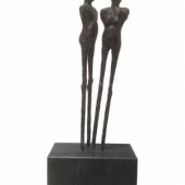 Leny Franken und Leo Klein, PaarApart, 57 cm, Bronze, Unikat, 2016