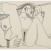Pablo Picasso, Nu couché, 1972, pencil on paper, 13.6 by 20.3 cm (est. £60,000-80,000)
