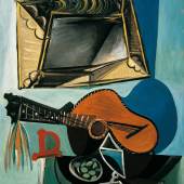 Pablo PicassoStillleben mit Gitarre, 1942Öl auf Leinwand100,5 ×81 cmALBERTINA, Wien –Sammlung Batliner© Succession Picasso/ Bildrecht, Wien 2023