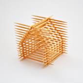 palito's house, 2012, toothpick, wooden box 7 x 7 x 7 cm
