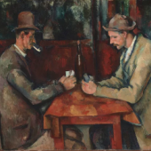 Paul Cézanne. (This link opens in a new tab). The Card Players, 1894–1895 Oil on canvas 47.5 cm × 57 cm (18.7 in × 22 in) Musée d'Orsay. (This link opens in a new tab)., Paris
