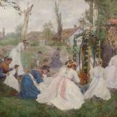 Paul Schad-Rossa, Fronleichnam, 1891,  Öl/Leinwand, 201 x 387 cm, Neue Galerie Graz, Universalmuseum Joanneum
