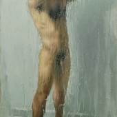 Peter Churcher, Shower Screen VIII 2019, Öl auf Leinwand, 195 x 114 cm