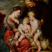 Sir Peter Paul Rubens  Siegen 1577 - 1640 Antwerp  The Virgin And Christ Child, with St. Elizabeth and St. John the Baptist  oil on panel  47⅞ by 37⅝ in.; 121.6 by 95.5 cm. Estimate $6/8 million 