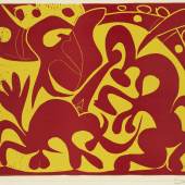 Pablo Picasso Die Lanze (rot und gelb), 1959 Farblinolschnitt, Motiv: 52,8 x 64 cm, Kunsthalle Bremen Der Kunstverein in Bremen, Succession Picasso / VG Bild-Kunst, Bonn 2021