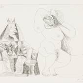 Pablo Picasso, Salomé dansant pour Hérode, 1971, Radierung, 70 x 57 cm