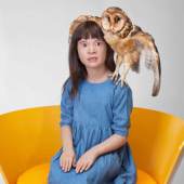 Patricia Piccinini, Unfurled, 2017, Silicone, fibreglass, human hair, masked owl, found objects, 108x89x80 cm, Courtesy the artist and A3 Arndt Art Agency
