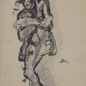 Fritz Ascher Der Intrigant, um 1913 Tusche über Grafit auf Papier 22,5 x 14,2 cm Sammlung Nicole Trau Foto: Malcolm Varon © Bianca Stock, München 2016