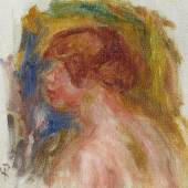 Pierre-Auguste Renoir (1841 – 1919) Büste einer jungen Frau | Ölstudie | Öl auf Leinwand | 15 x 16 cm Ergebnis: 38.700 Euro