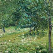 Richard Gerstl (1883-1908) Obstgarten (Kleines Gartenbild), Sommer 1907 Öl auf Leinwand auf Karton; 34,5 × 33,5 cm EUR 250.000-500.000