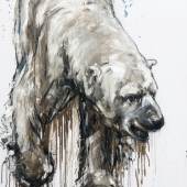 Ralf Koenemann, Polarbär, Mischtechnik auf Leinwand, 200 x 135 cm, Unikat